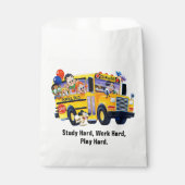 おもしろいスクールバスドライバパーティー フェイバーバッグ (正面)