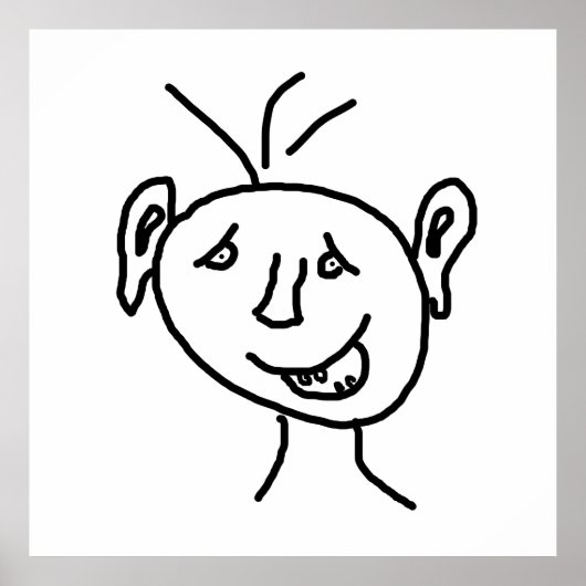 おもしろいスケッチ顔 ポスター (正面)