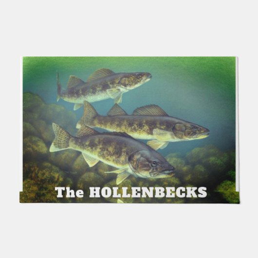 おもしろいスケトウダイ ドアマット (正面)