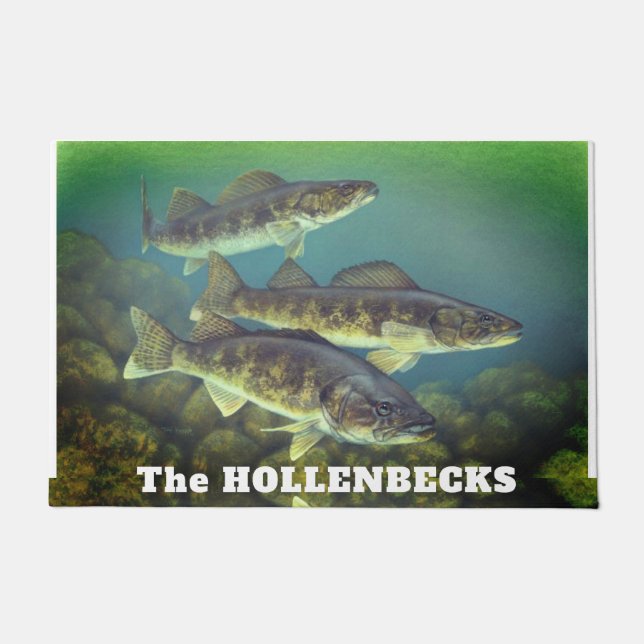 おもしろいスケトウダイ ドアマット (正面)