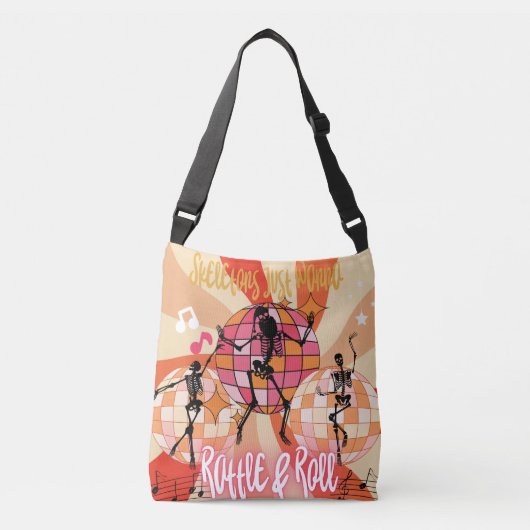 おもしろいスケルトンがラトルしたい転が& クロスボディバッグ (正面)