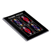おもしろいスケルトンキングスアンドクイーンズトランプのポーカートランプ ノートブック (右側)