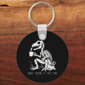 おもしろいスケルトン恐竜の衣装ゴシック男性女性ハロ キーホルダー (正面)