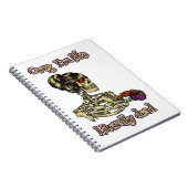 おもしろいスケルトン飲む私は文字通りデッドコーヒー ノートブック (右側)