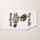 おもしろいスケルトン飲む私は文字通りデッドコーヒー バスタオルセット (ハンドタオル)