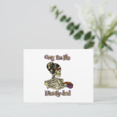 おもしろいスケルトン飲む私は文字通りデッドコーヒー ポストカード (スタンド正面)