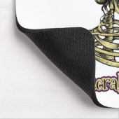 おもしろいスケルトン飲む私は文字通りデッドコーヒー マウスパッド (コーナー)