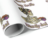 おもしろいスケルトン飲む私は文字通りデッドコーヒー ラッピングペーパー (ロールコーナー)