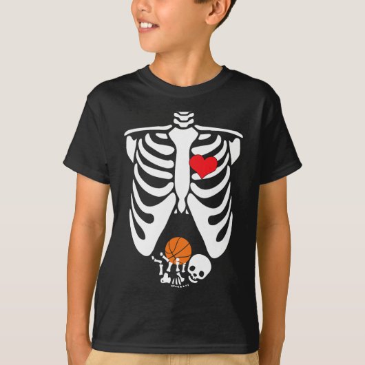 おもしろいスケルトン Tシャツ (正面)