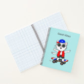 おもしろいスケーター猫 ノートブック (内部)