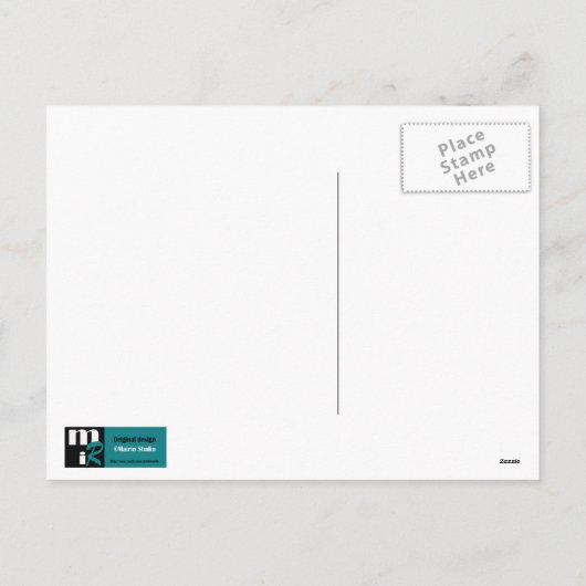 おもしろいスケートで滑るキッズクリスマス シーズンポストカード (裏面)