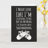 おもしろいスケートボードカード　スケーティング　かっこいいスケーター　スポーツ カード (黄色い花)