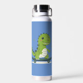 おもしろいスケートボード恐竜 ウォーターボトル (背面)