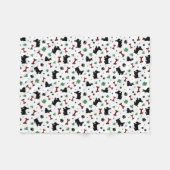 おもしろいスコッツシャムロック可愛カラフルい フリースブランケット (正面(横))