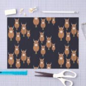 おもしろいスコットランド高地牛 薄葉紙 (クラフト)