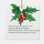 おもしろいスコティッシュダビッドソンクラントルローチキャッスル セラミックオーナメント (裏面)