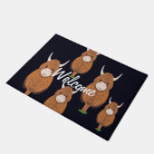 おもしろいスコティッシュハイランドカウウェルカム ドアマット (アングル)