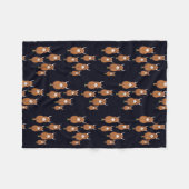 おもしろいスコティッシュハイランドカウグ フリースブランケット (正面(横))