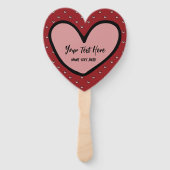 おもしろいスタイリスト甘いハートパーティー供給テンプレート ハンドファン (正面)