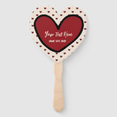 おもしろいスタイリスト甘いハートパーティー供給テンプレート ハンドファン (正面)