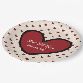 おもしろいスタイリスト甘いハートパーティー供給テンプレート ペーパープレート (アングル)