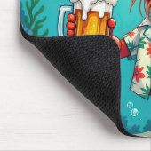 おもしろいスタイリッシュエビとビール マウスパッド (コーナー)