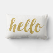 おもしろいスタイリッシュハロー金ゴールド装飾 ランバークッション (裏面)