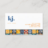 おもしろいスタイリッシュパッチワークモノグラム 名刺 (裏面)