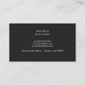 おもしろいスタイリッシュフェイクバラ金ゴールドシークインブラックストライプの 名刺 (裏面)