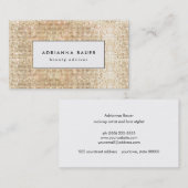 おもしろいスタイリッシュフェイク金ゴールドシークインパターン美しいスパ 名刺 (正面/裏面)