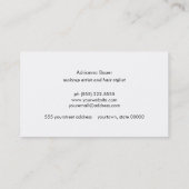 おもしろいスタイリッシュフェイク金ゴールドシークインパターン美しいスパ 名刺 (裏面)