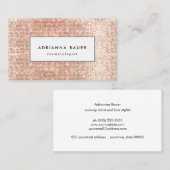 おもしろいスタイリッシュフェイク銅シークインパターン美しいスパ 名刺 (正面/裏面)