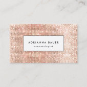 おもしろいスタイリッシュフェイク銅シークインパターン美しいスパ 名刺 (正面)