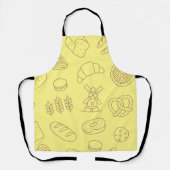 おもしろいスタイリッシュベーキング&料理イエロードーナツ エプロン (正面)