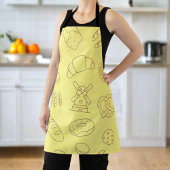 おもしろいスタイリッシュベーキング&料理イエロードーナツ エプロン