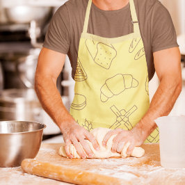 おもしろいスタイリッシュベーキング&料理イエロードーナツ エプロン