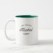 おもしろいスタイリッシュモダンはアルコールタイポグラフィを含み得る ツートーンマグカップ (左)