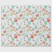 おもしろいスタイリッシュレトロヴィンテージ夏ビーチ水着 ラッピングペーパー (フラット)