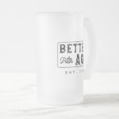 おもしろいスタイリッシュヴィンテージの誕生日が年とともに向上 フロストグラスビールジョッキ (正面右)