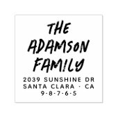 おもしろいスタイリッシュ手書き名のモダン差出人住所 セルフインキングスタンプ (デザイン)