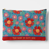 おもしろいスタイリッシュ花柄カスタム化粧料バッグ アクセサリーポーチ (正面)