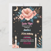 おもしろいスタイリッシュ靴アダルトレディースナイト30歳の誕生日 招待状 (正面)