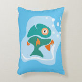 おもしろいスタイリッシュ魚 アクセントクッション (正面(垂直))