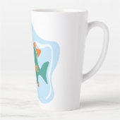 おもしろいスタイリッシュ魚 カフェラテマグ (右)