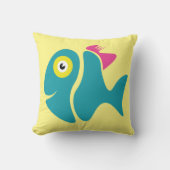 おもしろいスタイリッシュ魚 クッション (正面)