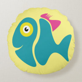 おもしろいスタイリッシュ魚 ラウンドクッション