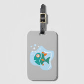 おもしろいスタイリッシュ魚 ラゲッジタグ (正面縦)