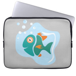 おもしろいスタイリッシュ魚 ラップトップスリーブ