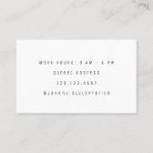 おもしろいスタイルを立てて下さい 名刺 (裏面)