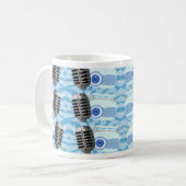 おもしろいスタイルヴィンテージマイクレトロアート コーヒーマグカップ (正面左)